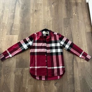 Burberry Plaid Button Long sleeve shirt Men's